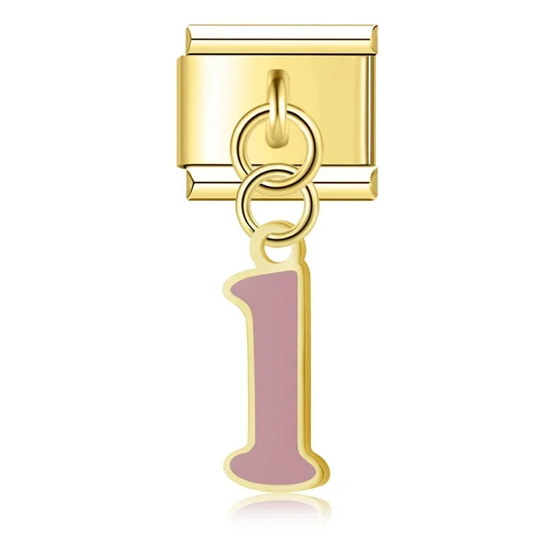 Colorful Lowercase Letter Charm Collection — 9mm Italian Bracelet