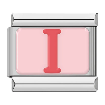 Red Colorful Letter Charm Collection — 9mm Italian Bracelet