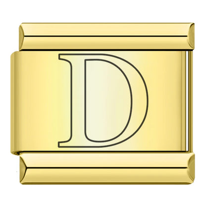 Gold Letter Charm Collection Vol. 2 — 9mm Italian Bracelet