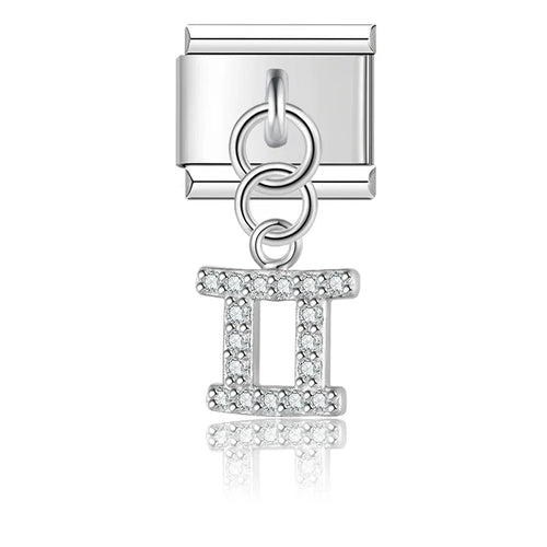 Charm Zodiaque CZ Pendant - DJ1871 Silver 12