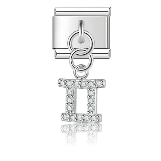 Charm Zodiaque CZ Pendant - DJ1871 Silver 12
