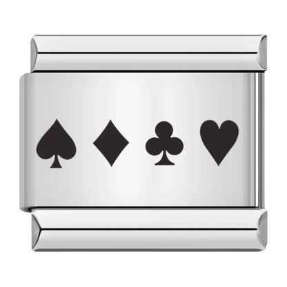 Poker & Casino Charm Collection — 9mm Italian Bracelet