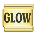 Charm Mot Glow Noir sur Doré — photo du produit