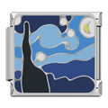 Charm Montagnes Bleues et Croissant de Lune — photo du produit