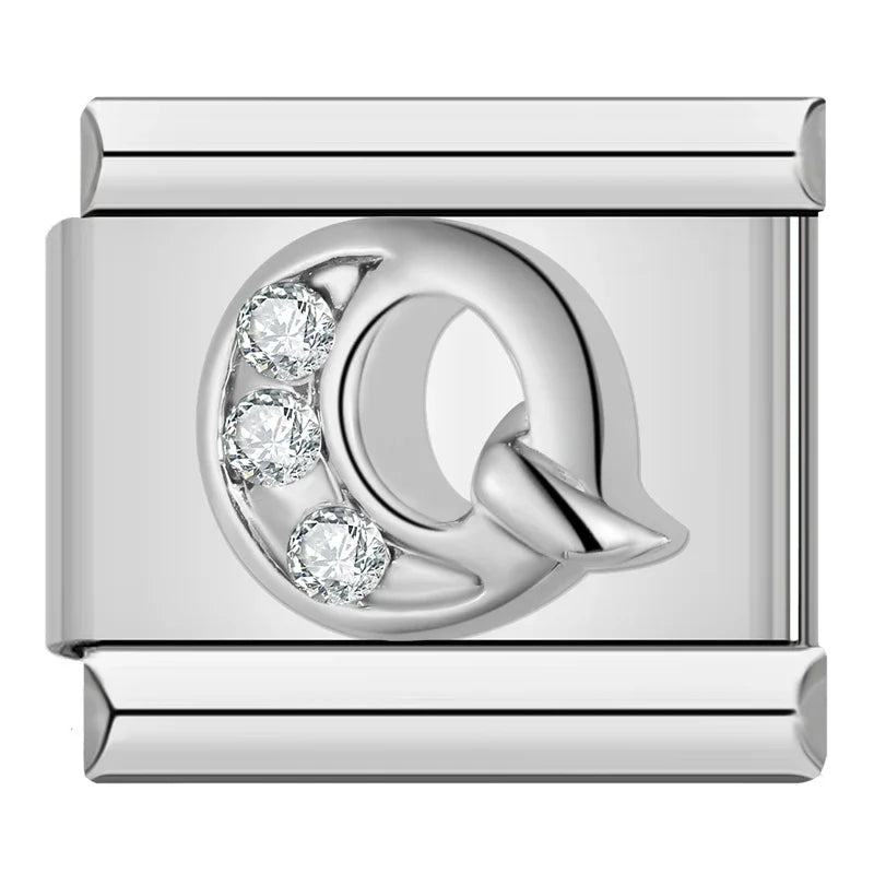 Silver Letter Charm Collection Vol. 2 — 9mm Italian Bracelet