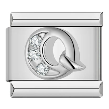 Silver Letter Charm Collection Vol. 2 — 9mm Italian Bracelet