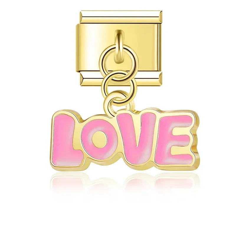 Love & Birthday Charm Collection — 9mm Italian Bracelet