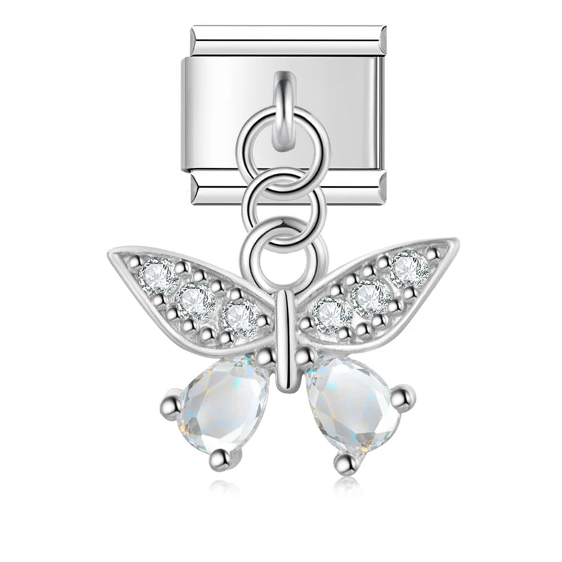 Turtle & Butterfly Charm Collection — 9mm Italian Bracelet