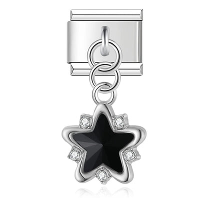 Crystal Star Dangle Charm — 9mm Italian Bracelet