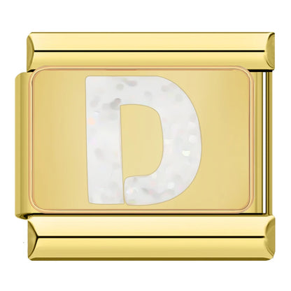 Gold Letter Charm Collection — 9mm Italian Bracelet