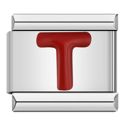 Red Letter Charm Collection — 9mm Italian Bracelet
