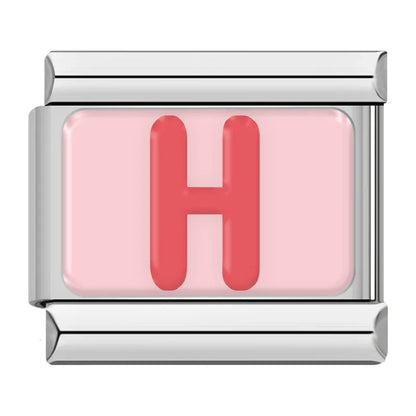 Red Colorful Letter Charm Collection — 9mm Italian Bracelet