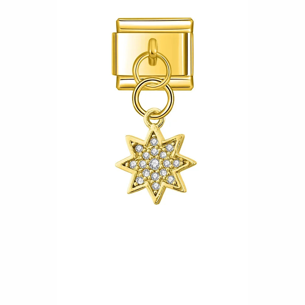 Charm Clé et Flocon de Neige - J