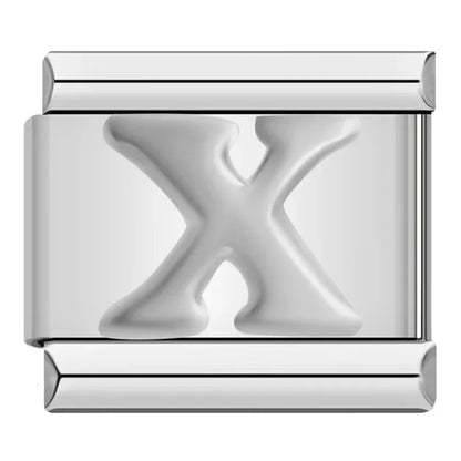 Silver Letter Charm Collection — 9mm Italian Bracelet