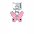 Charm pendentif Papillon Rose Argenté — photo du produit