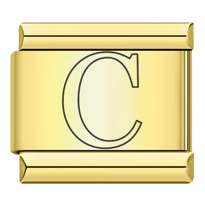 Gold Letter Charm Collection Vol. 2 — 9mm Italian Bracelet