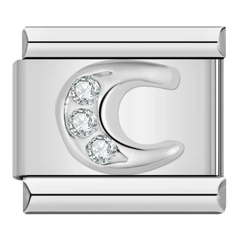 Silver Letter Charm Collection Vol. 2 — 9mm Italian Bracelet