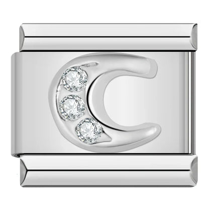 Silver Letter Charm Collection Vol. 2 — 9mm Italian Bracelet