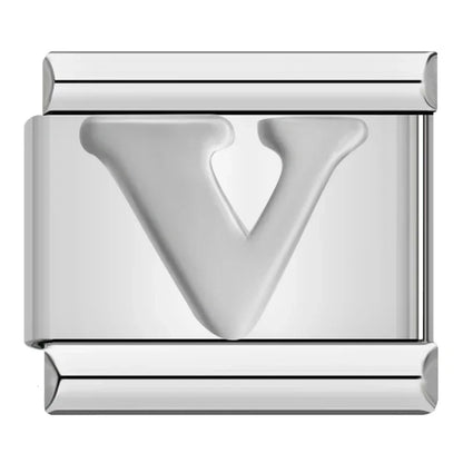 Silver Letter Charm Collection — 9mm Italian Bracelet