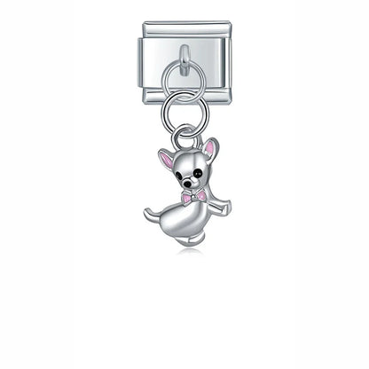 Silver 3D Animal Charm Collection — 9mm Italian Bracelet