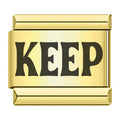 Charm Mot Keep Noir sur Doré — photo du produit