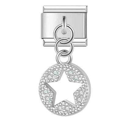 Celestial CZ Charm Collection — 9mm Italian Bracelet