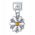 Charm pendentif Marguerite Blanche et Cœur Jaune — photo du produit