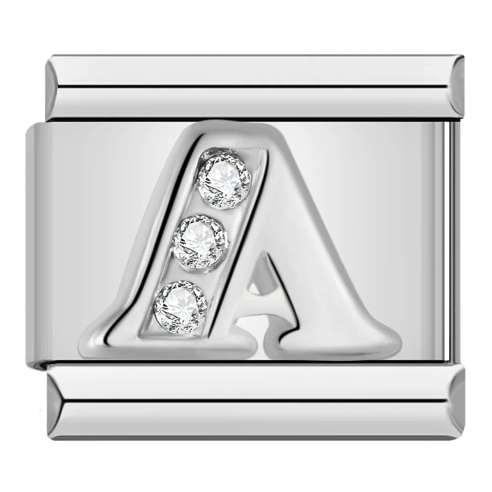 Silver Letter Charm Collection Vol. 2 — 9mm Italian Bracelet