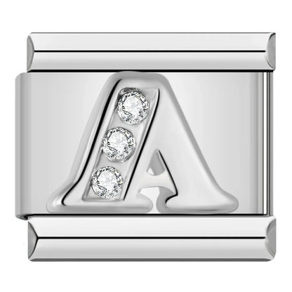 Silver Letter Charm Collection Vol. 2 — 9mm Italian Bracelet