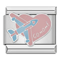 Charm Avion Rose Inscription Go Home — photo du produit