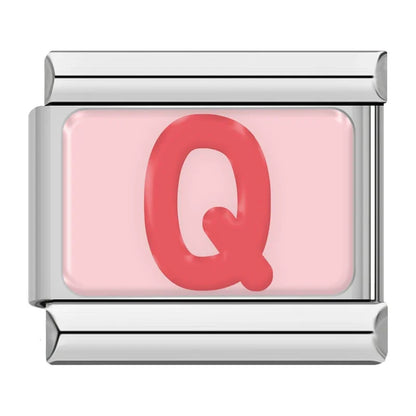 Red Colorful Letter Charm Collection — 9mm Italian Bracelet