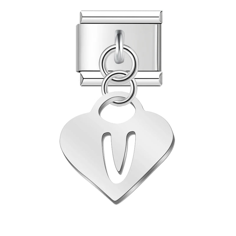 Pastel Letter Charm Collection — 9mm Italian Bracelet
