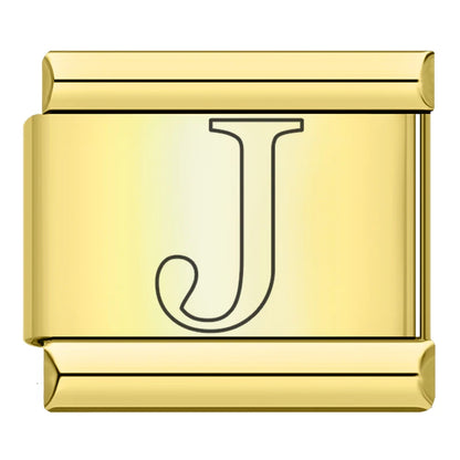Gold Letter Charm Collection Vol. 2 — 9mm Italian Bracelet