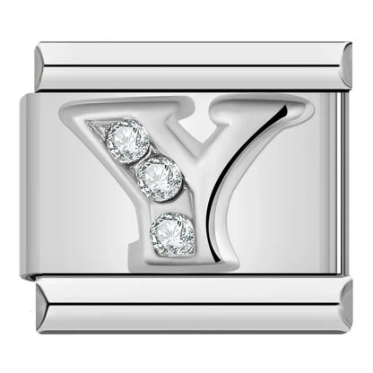 Silver Letter Charm Collection Vol. 2 — 9mm Italian Bracelet
