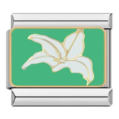 Romantic Flower Gift Charm Collection — 9mm Italian Bracelet