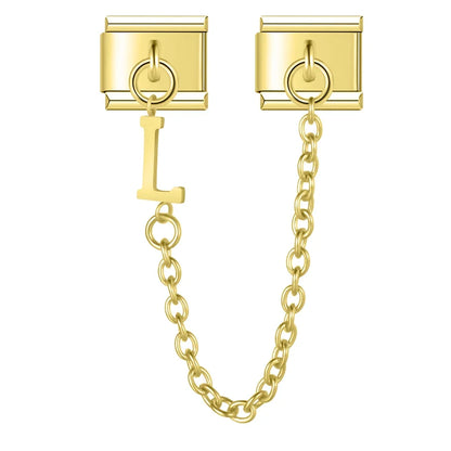 Silver & Gold Letter Charm Collection — 9mm Italian Bracelet