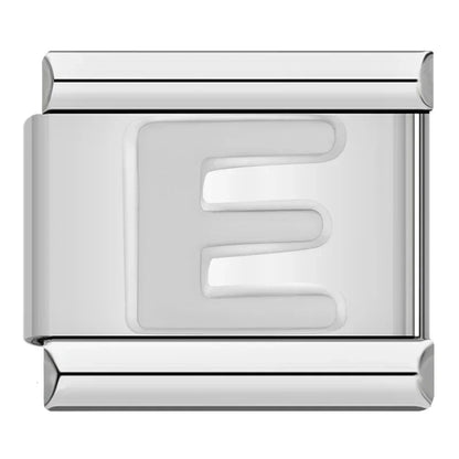 Silver Italic Letter Charm Collection — 9mm Italian Bracelet
