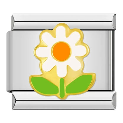 Romantic Flower Gift Charm Collection — 9mm Italian Bracelet