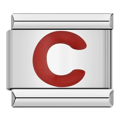 Red Letter Charm Collection — 9mm Italian Bracelet