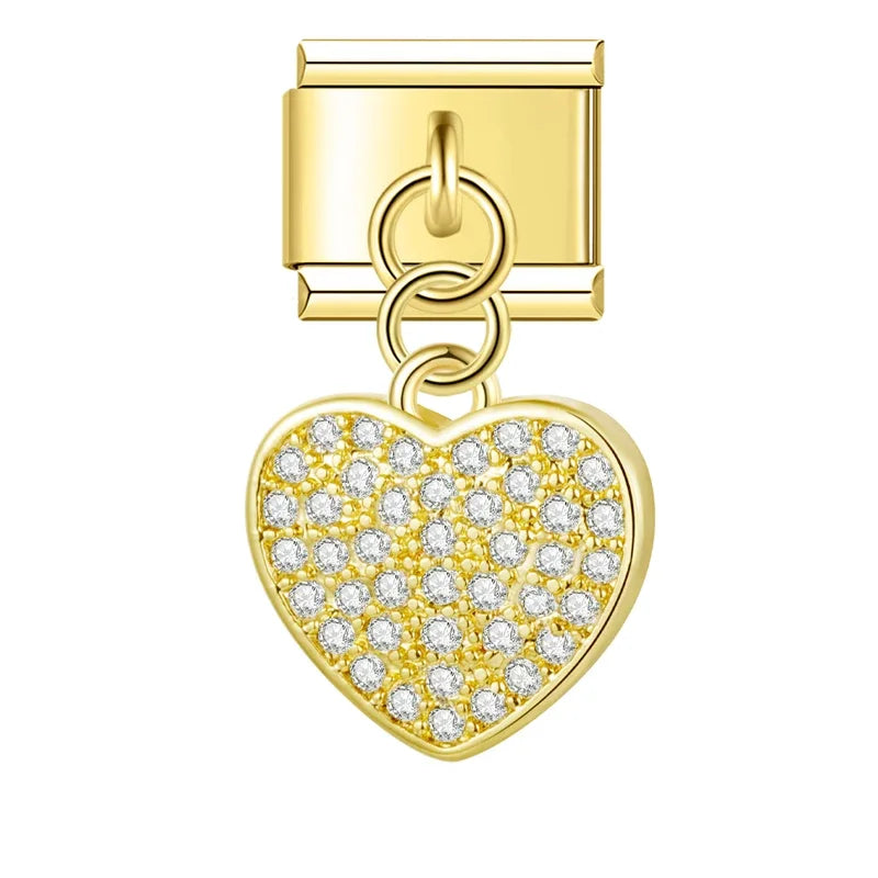 Charm Cœur CZ Romantique - A