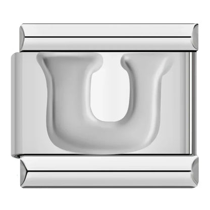 Silver Letter Charm Collection — 9mm Italian Bracelet