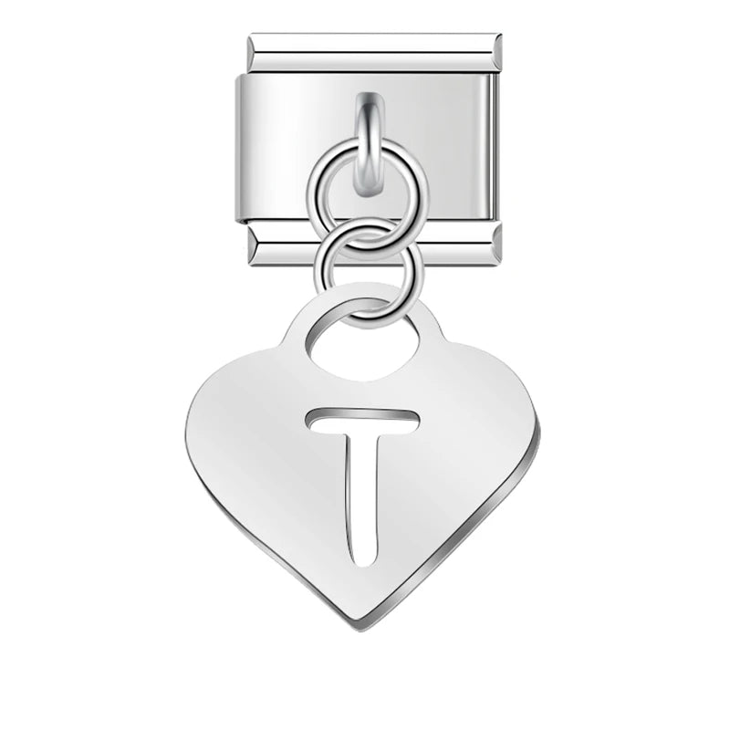 Pastel Letter Charm Collection — 9mm Italian Bracelet