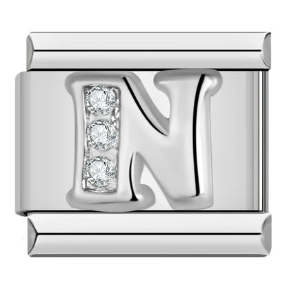 Silver Letter Charm Collection Vol. 2 — 9mm Italian Bracelet
