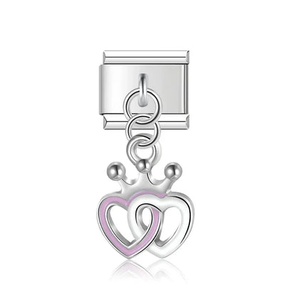 Crystal Dangle Charm Collection — 9mm Italian Bracelet