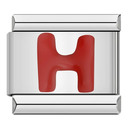 Red Letter Charm Collection — 9mm Italian Bracelet