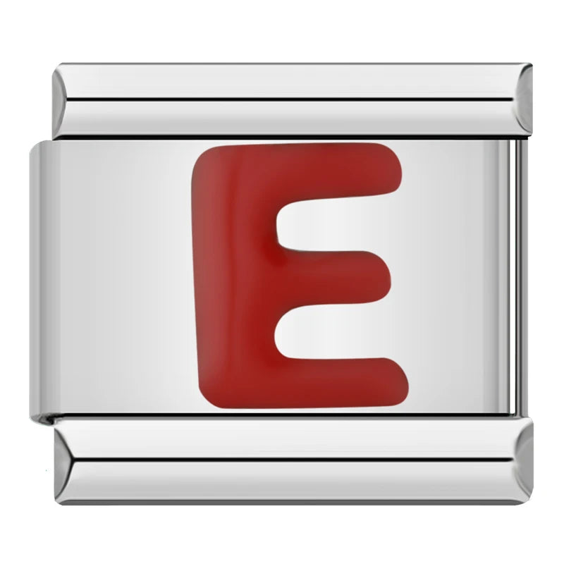 Red Letter Charm Collection — 9mm Italian Bracelet