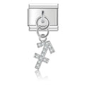 Charm pendentif Zodiaque Sagittaire Argenté et Cristaux — photo du produit