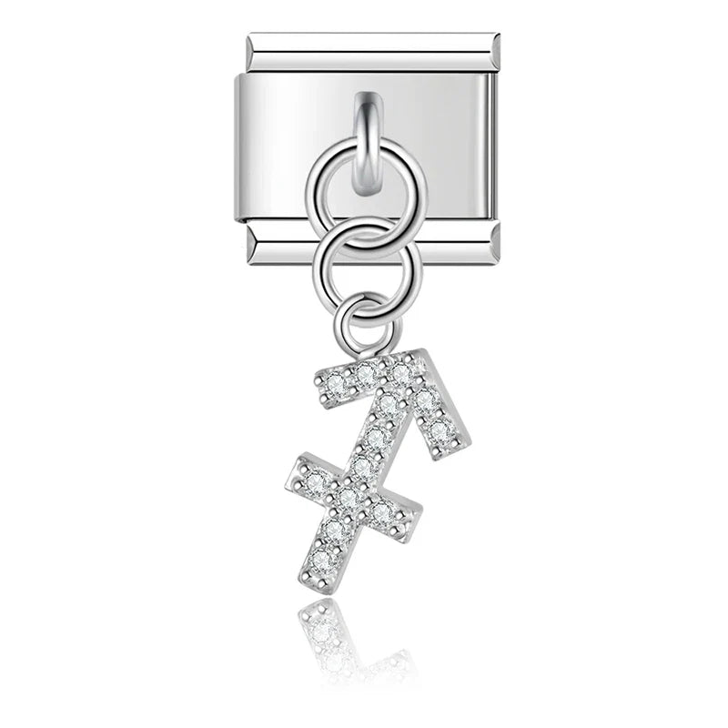 Charm Zodiaque CZ Pendant - DJ1871 Silver 10