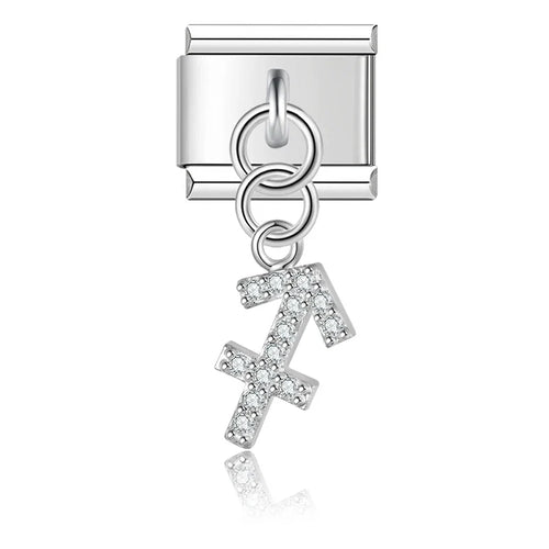 Charm Zodiaque CZ Pendant - DJ1871 Silver 10