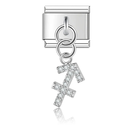 Charm Zodiaque CZ Pendant - DJ1871 Silver 10